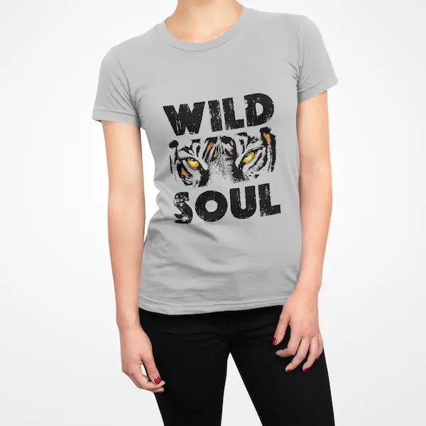 Wild Soul Unisex Heavy Cotton Tee - Fierce Tiger Graphic, Ideal for Animal Lovers, Casual Wear, Gifts, Everyday Style - Image 4