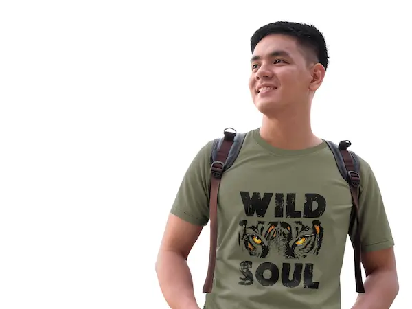 Wild Soul Unisex Heavy Cotton Tee - Fierce Tiger Graphic, Ideal for Animal Lovers, Casual Wear, Gifts, Everyday Style - Image 5