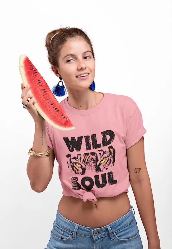 Wild Soul Unisex Heavy Cotton Tee - Fierce Tiger Graphic, Ideal for Animal Lovers, Casual Wear, Gifts, Everyday Style - Image 3