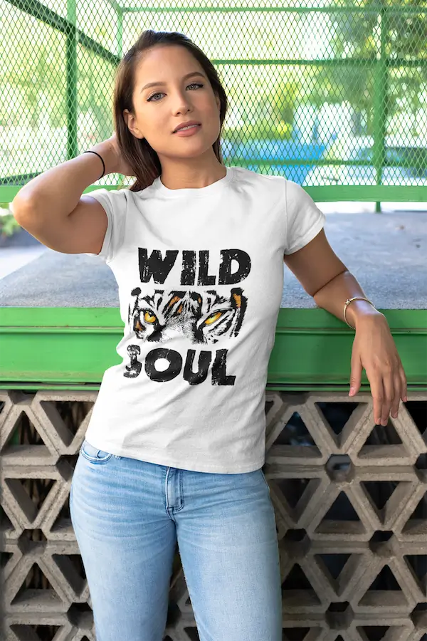 Wild Soul Unisex Heavy Cotton Tee - Fierce Tiger Graphic, Ideal for Animal Lovers, Casual Wear, Gifts, Everyday Style - Image 2