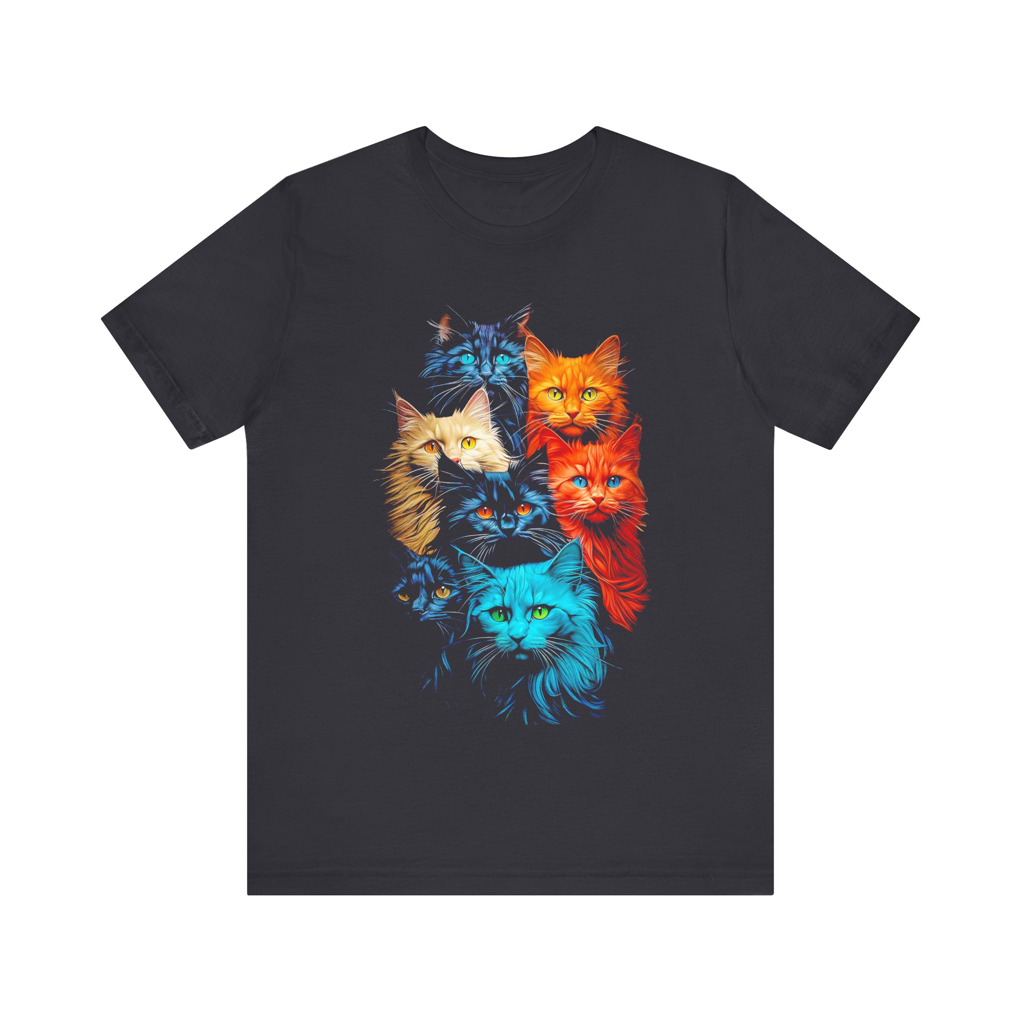 Colorful Cats T-Shirt – Vibrant Multi-Cat Graphic Tee for Cat Lovers - Image 12