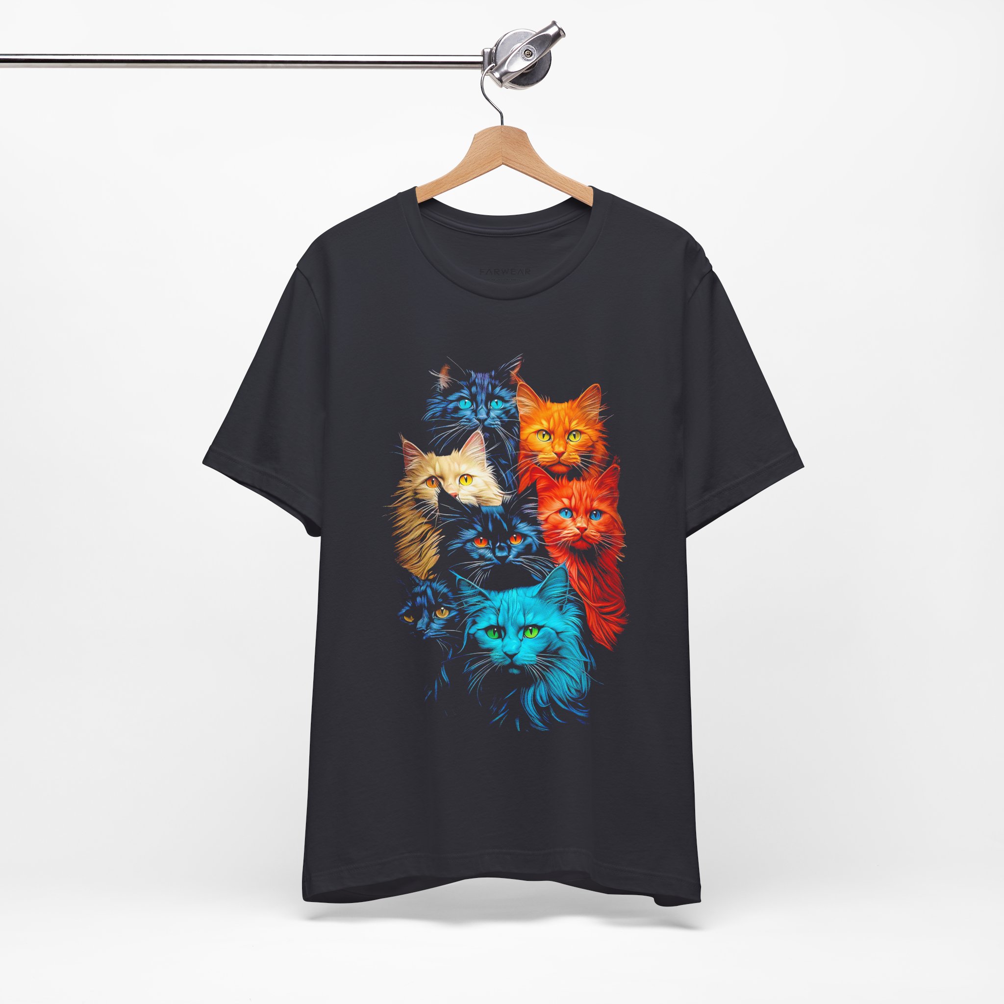 Colorful Cats T-Shirt – Vibrant Multi-Cat Graphic Tee for Cat Lovers - Image 13