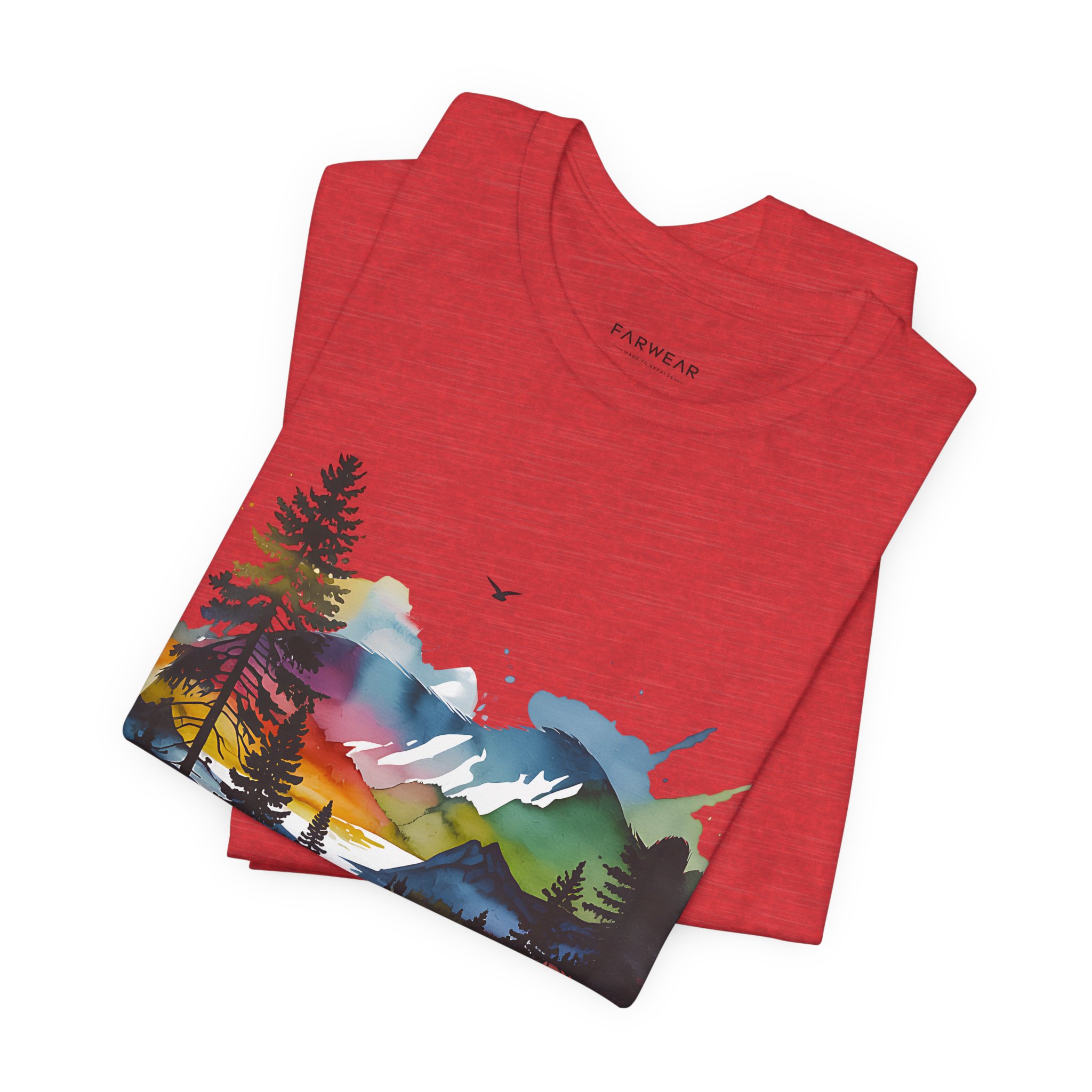 Wild Forest Bear T-Shirt – Watercolor Wildlife Silhouette - Image 16