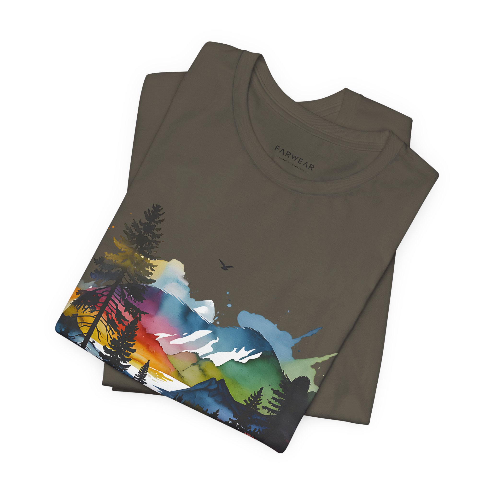 Wild Forest Bear T-Shirt – Watercolor Wildlife Silhouette - Image 11
